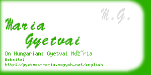 maria gyetvai business card